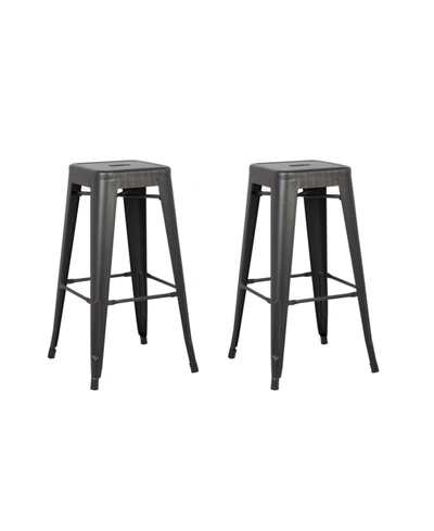 Shop Ac Pacific Backless Industrial Metal Bar Stool, Set Of 2