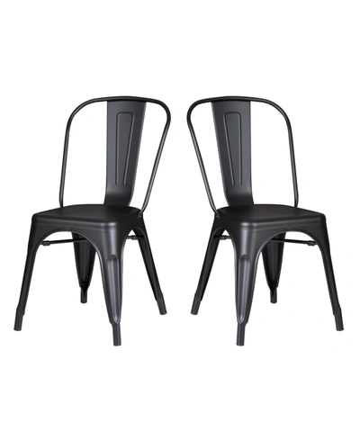 Shop Ac Pacific Modern Metal Kitchen Dining Chair, Set Of 2