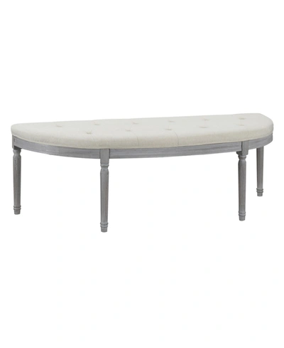 Shop Ac Pacific Coastal Button Tufted Upholstered Bench With Weathered Legs