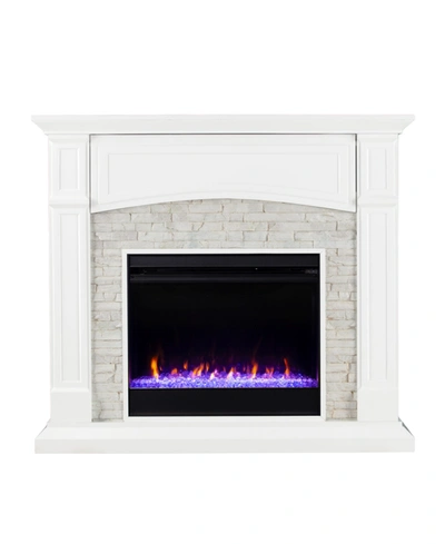 Shop Southern Enterprises Chartier Color Changing Electric Fireplace With Media Shelf