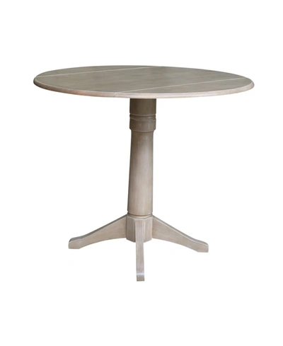 Shop International Concepts 42" Round Dual Drop Leaf Pedestal Table