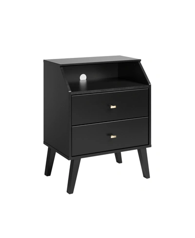 Shop Prepac Milo Mid Century Modern 2 Drawer Nightstand With Angled Top