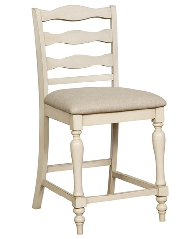 Shop Furniture Of America Closeout Steph Antique White Pub Chair (set Of 2)