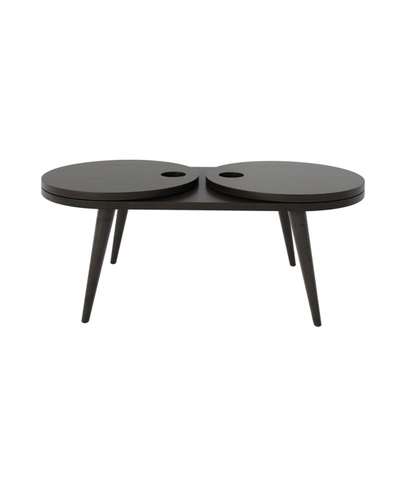 Shop Handy Living Rhodes Modern Oval Expandable Wood Cocktail Table