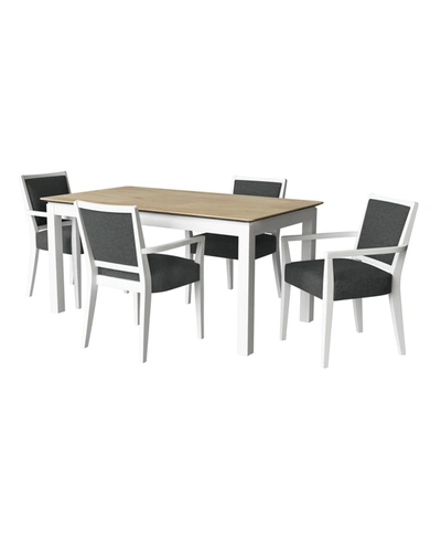 Shop Handy Living Weston 5 Piece Smart Top Dining Table And Upholstered Arm Chairs