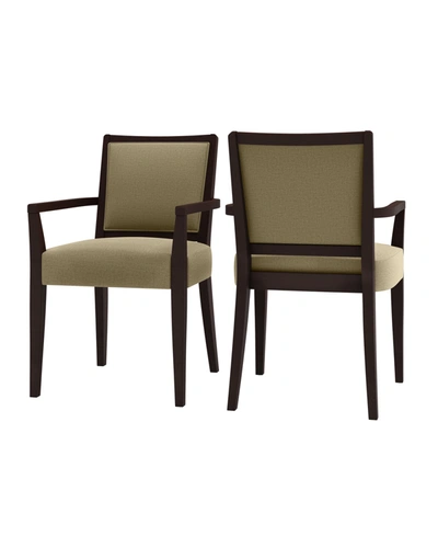 Shop Handy Living Brandy Upholstered Arm Dining Chair Set Of 2