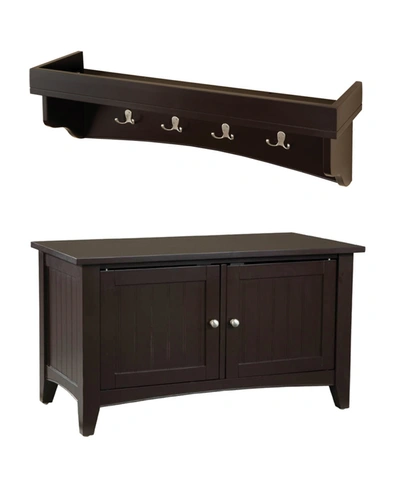 Shop Alaterre Furniture Shaker Cottage Tray Shelf Coat Hook With Cabinet Bench