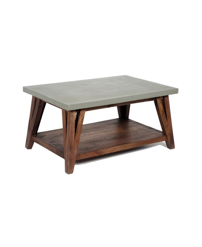Shop Alaterre Furniture Brookside Cement-top Wood Entryway Bench