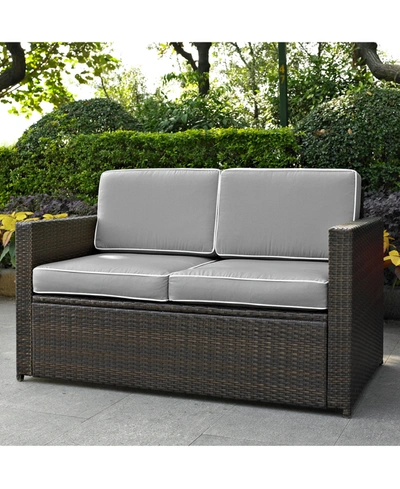 Shop Crosley Palm Harbor Outdoor Wicker Loveseat With Cushions
