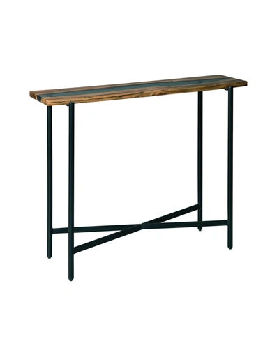 Shop Alaterre Furniture Rivers Edge Acacia Wood And Acrylic Narrow Console And Entryway Table