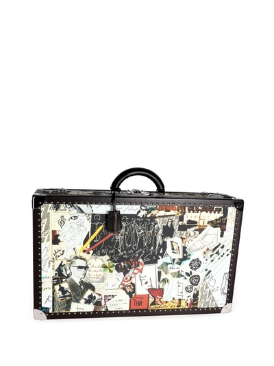 Pre-owned Fendi Karl Kollage Travel Suitcase In Multicolour