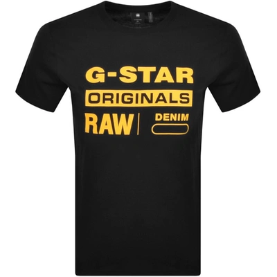 Shop G-star G Star Raw Logo T Shirt Black