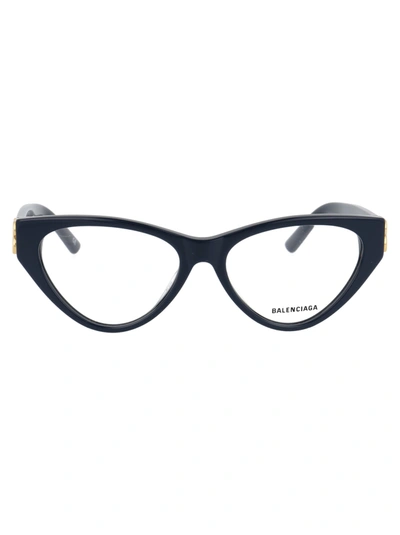 Shop Balenciaga Bb0172o Glasses In 004 Blue Blue Transparent