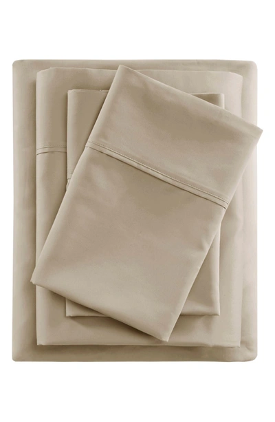 Shop Beautyrest 600 Thread Count Cooling Cotton Rich Sheet Set In Khaki