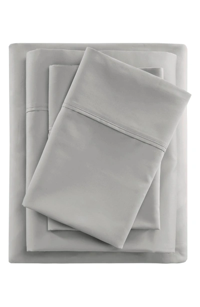 Shop Beautyrest 400 Thread Count Wrinkle Resistant Cotton Sateen Sheet Set In Grey