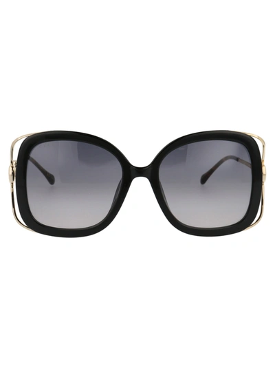 Shop Gucci Gg1021s Sunglasses In 002 Black Gold Grey