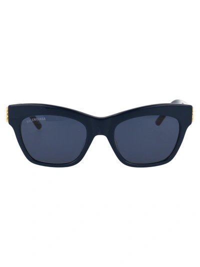 Shop Balenciaga Bb0132s Sunglasses In 007 Blue Gold Blue