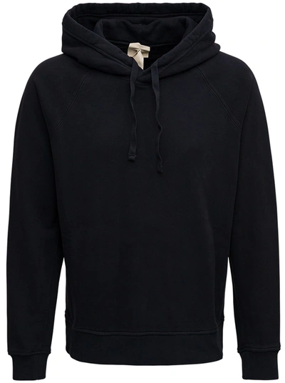 Shop Ten C Black Cotton Hoodie