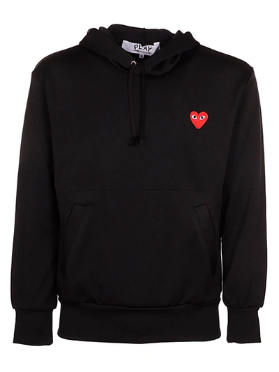 Shop Comme Des Garçons Play Play Hooded Sweatshirt In 1