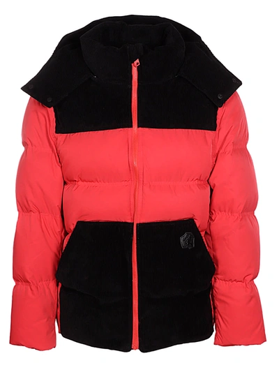 Ader Error Colour-block Panelled Padded Jacket In Rd