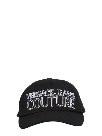 Shop Versace Jeans Couture Cotton Baseball Hat In Nero