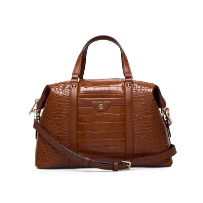 Shop Michael Kors Beck Brown Handbag In Luggage