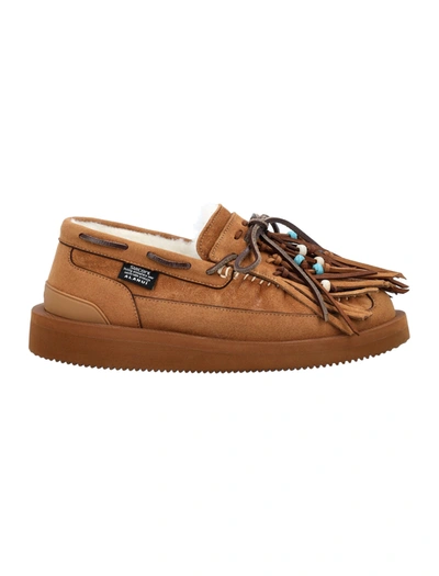 Shop Alanui Owm Loafers In Brown Sugar