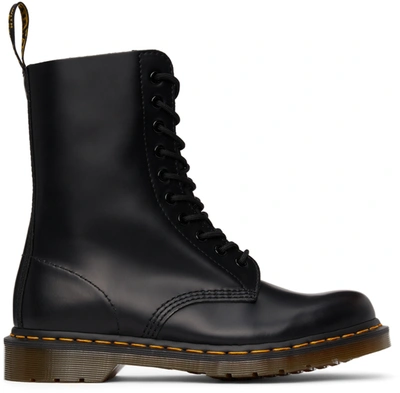 Shop Dr. Martens' Smooth 1490 Boots In Black
