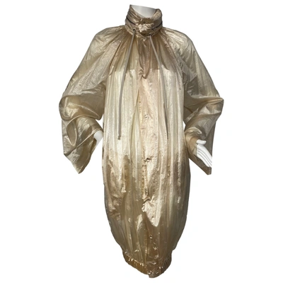 Pre-owned Rick Owens Coat In Gold