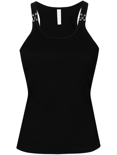 Shop Dion Lee Hook-detailed Cotton Tank Top In 黑色