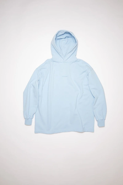 Shop Acne Studios Hooded Sweatshirt In Sky Blue