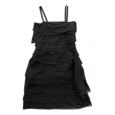 Pre-owned Lanvin Silk Mini Dress In Black