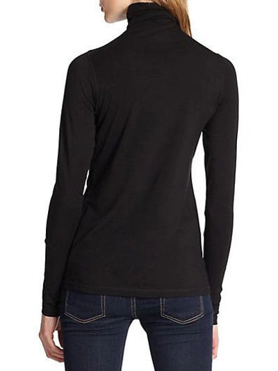 Shop Vince Favorite Turtleneck Tee In Black