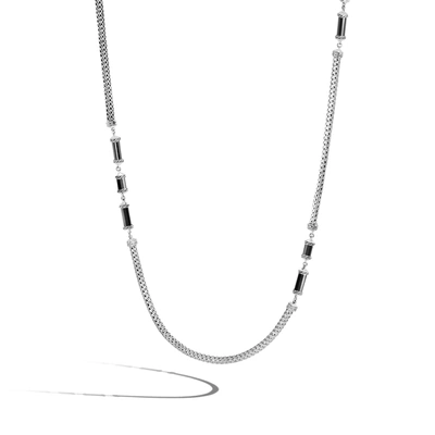 John Hardy Tiga Station Necklace In Treated Black Onyx