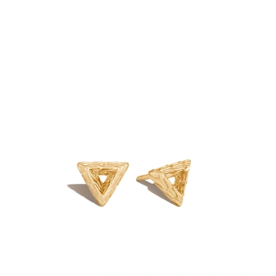 Shop John Hardy Tiga Triangle Stud Earring In Gold