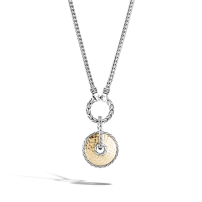 Shop John Hardy Pendant Keyring Necklace In Sterling Silver/yellow Gold
