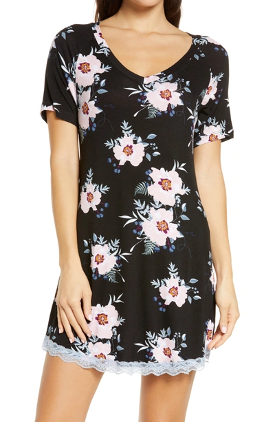 Shop Honeydew Intimates All American Sleep Shirt In Black Floral