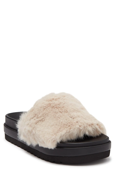 Shop Abound Jane Faux Fur Platform Slide Sandal In Ivory