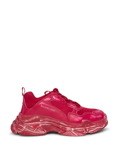 Balenciaga Faded Triple S Sneaker Dark Red | ModeSens