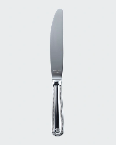Shop Versace Greca Stainless Steel Table Knife In Metallic