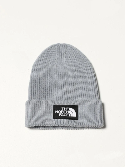 Shop The North Face Beanie Hat With Embroidered Logo In Grey