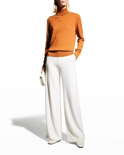 Shop Lafayette 148 Cashmere Turtleneck Sweater In Rich Clay