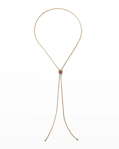 Shop Boucheron Quatre Red Edition Mini Tie Necklace With Diamonds