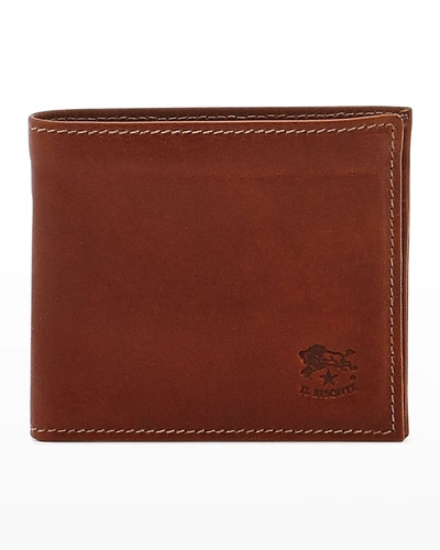 Shop Il Bisonte Men's Vintage Leather Wallet In Vintage Cognac