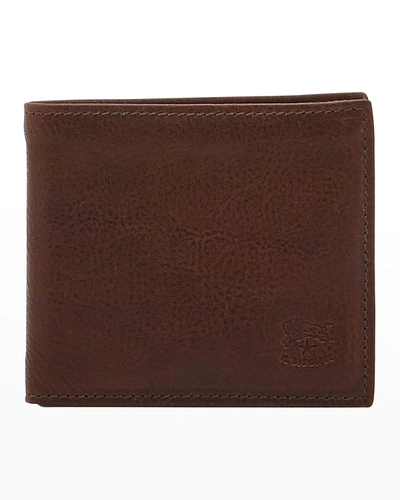 Shop Il Bisonte Men's Vintage Leather Wallet In Vintage Dark Brow