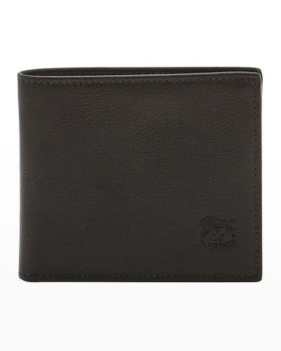 Shop Il Bisonte Men's Vintage Leather Wallet In Vintage Black