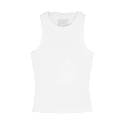 Shop Citizens Of Humanity Isabel White Ribbed Stretch-jersey Tank