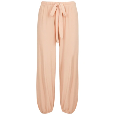 Shop Eberjey Peach Stretch-jersey Pyjama Trousers