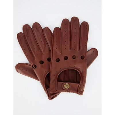 Shop Dents Men's English Tan Delta Leather Driving Gloves