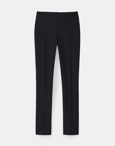 Shop Lafayette 148 Petite Acclaimed Stretch Pintuck Slim City Pant In Black